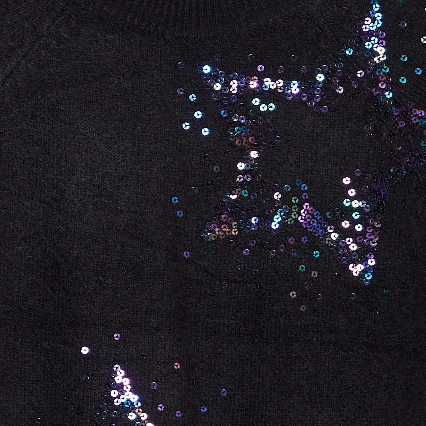 Sweater with reversible sequins BLACK