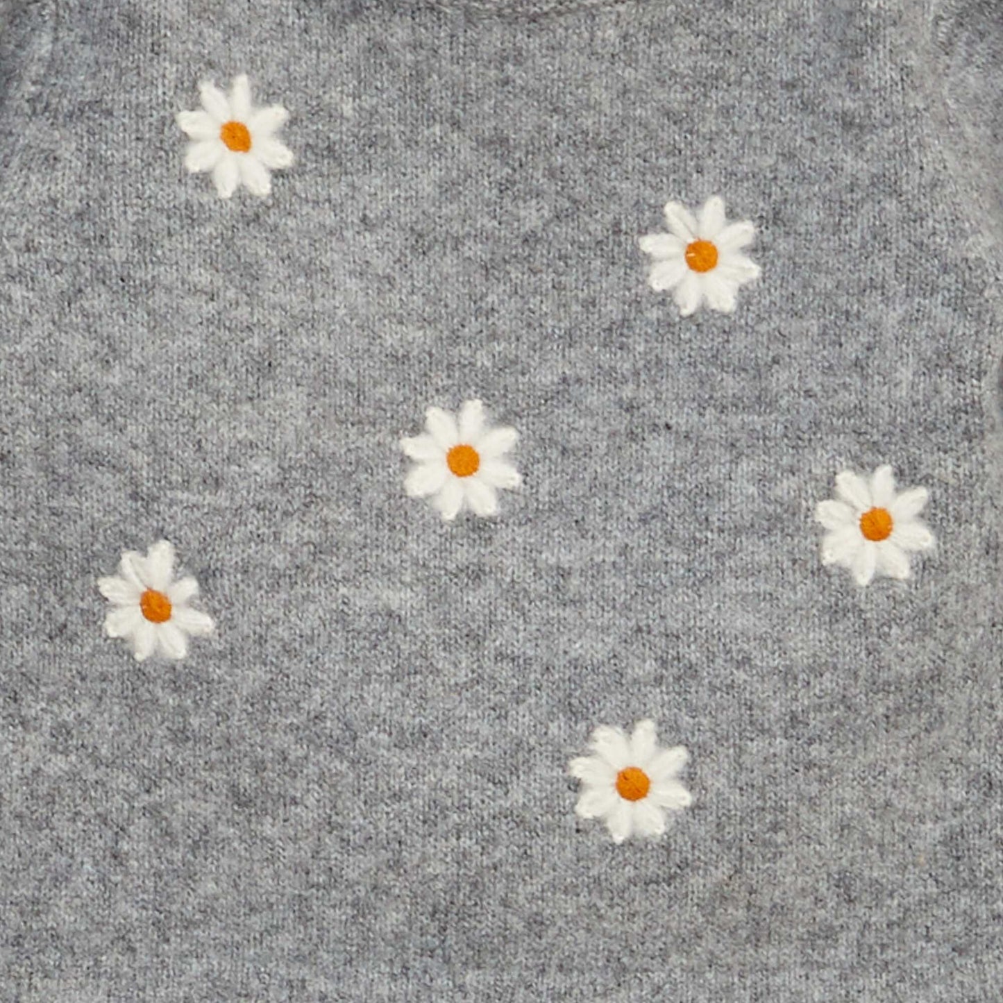 Sweater with flower-shaped em GREY