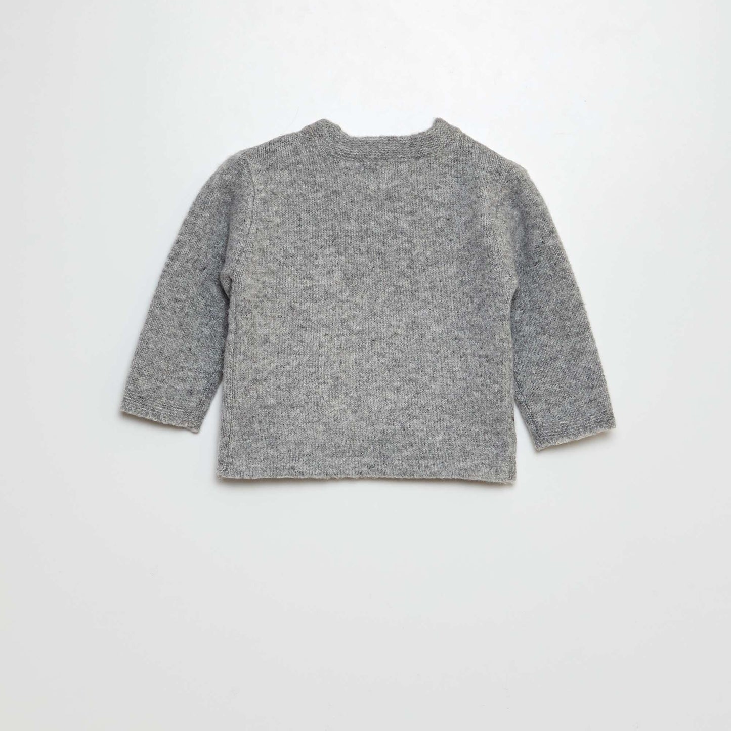 Sweater with flower-shaped em GREY