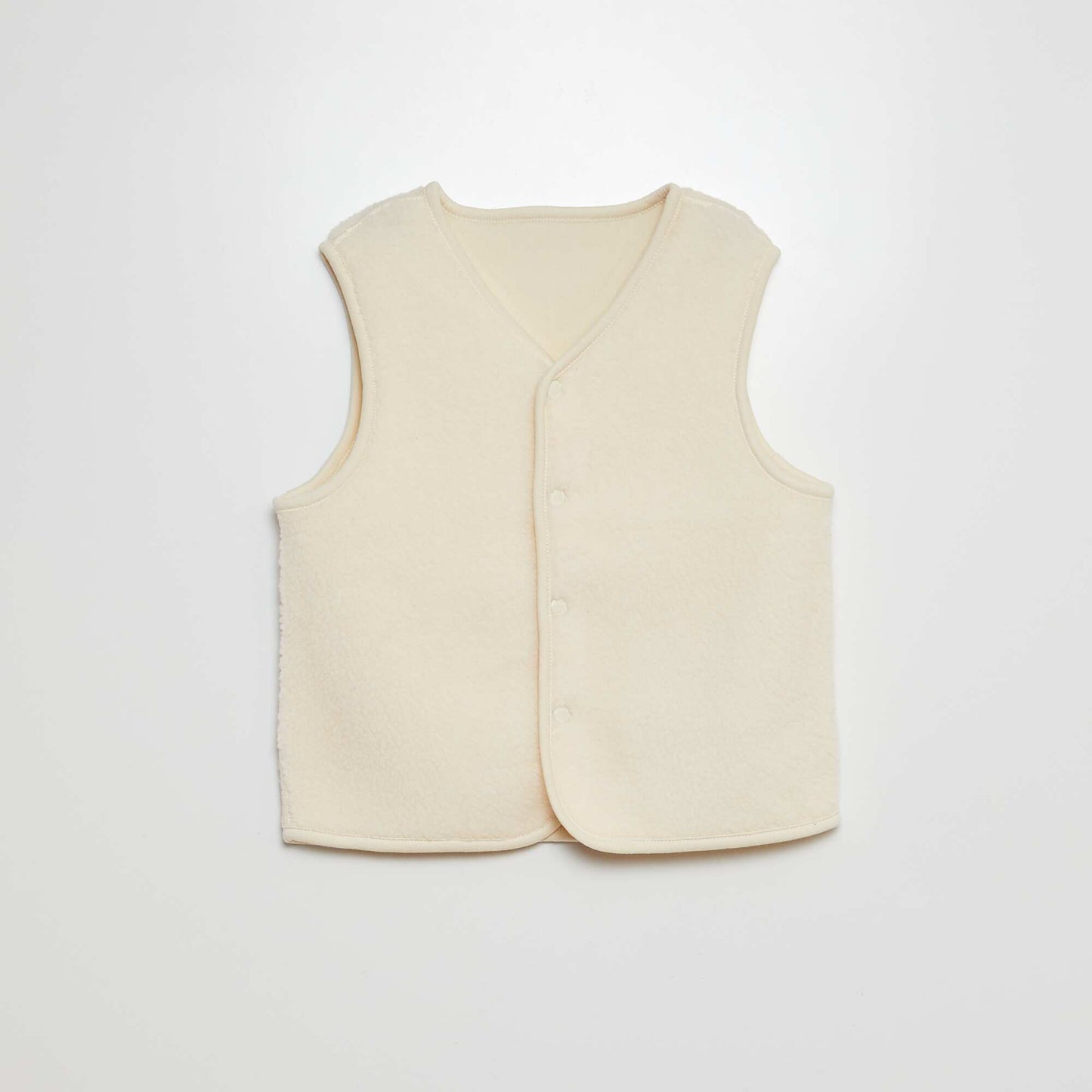 Faux sheepskin gilet WHITE