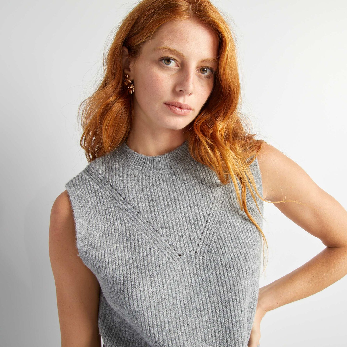 Knit tank top GREY