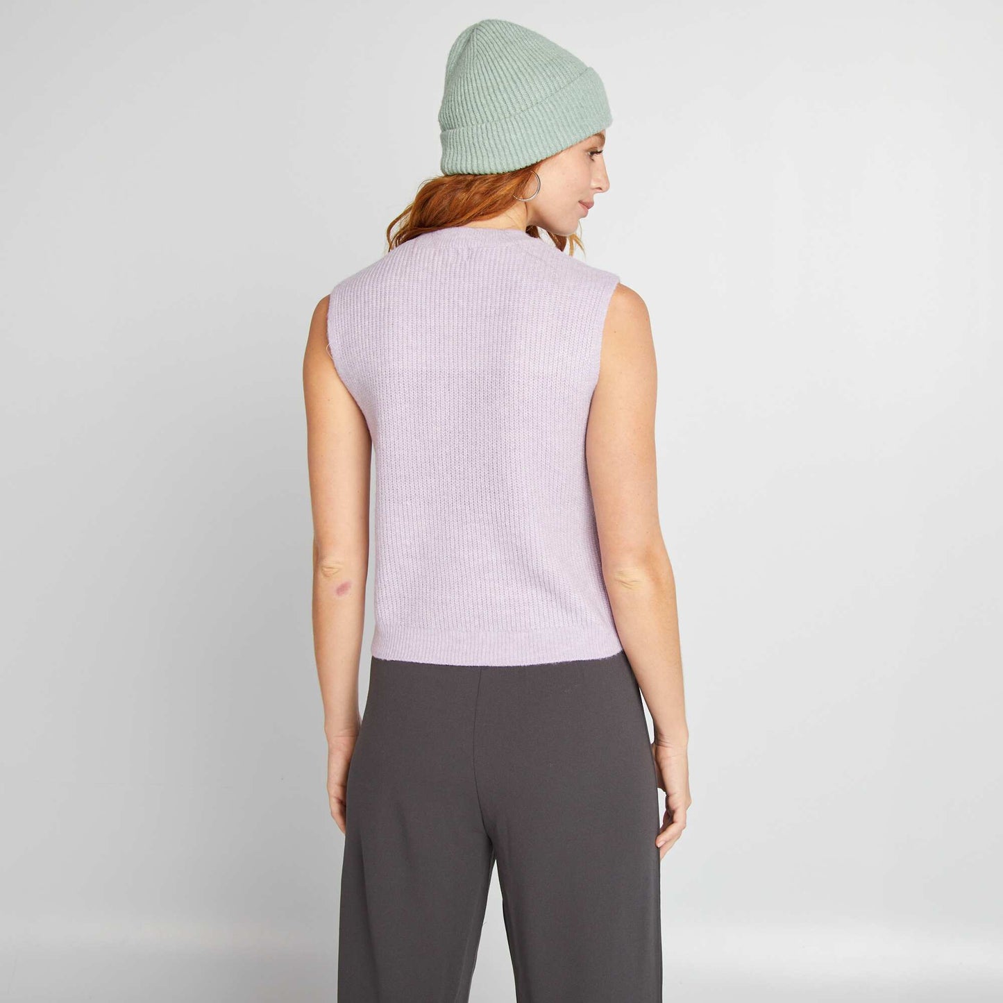 Knit tank top PURPLE