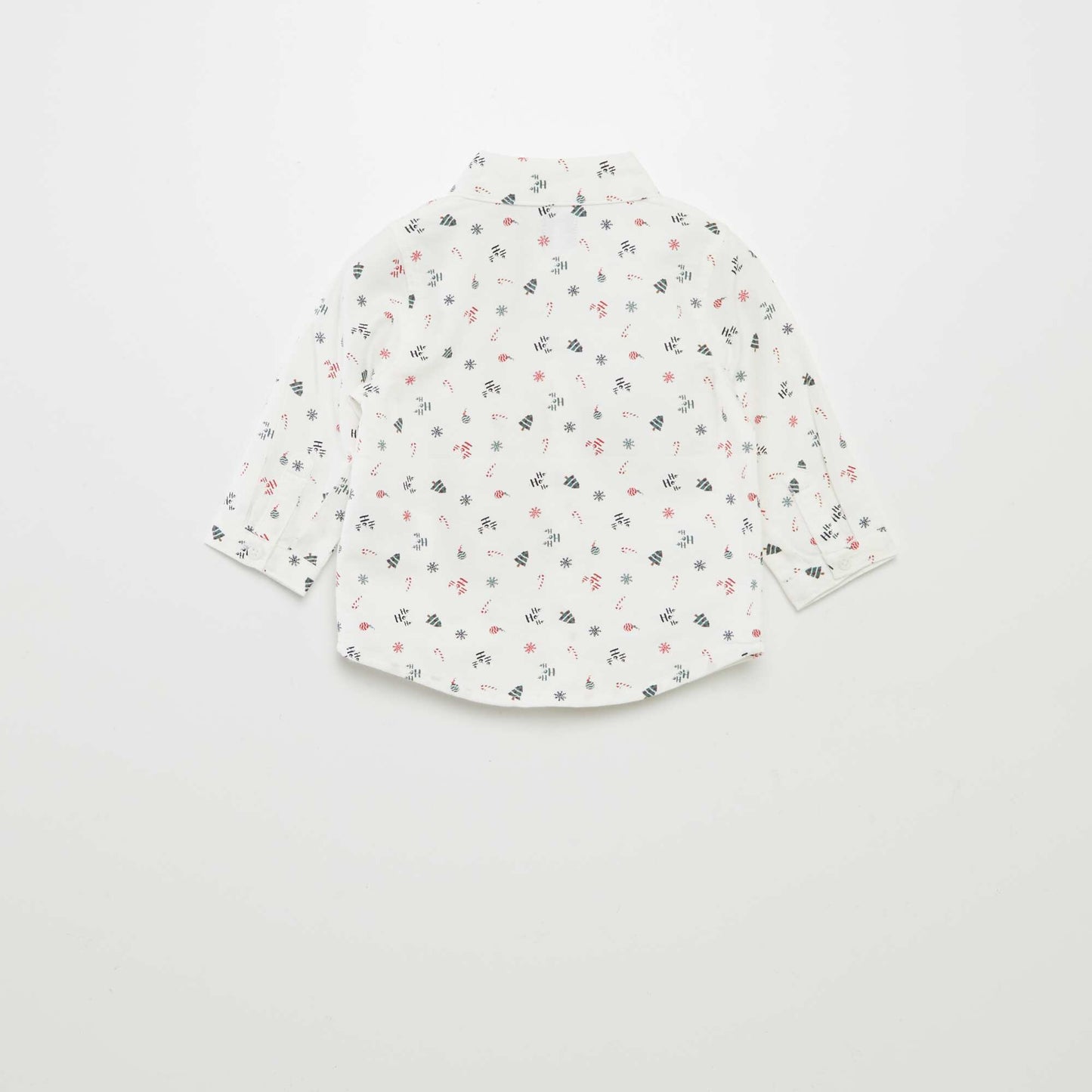 Christmas print shirt WHITE