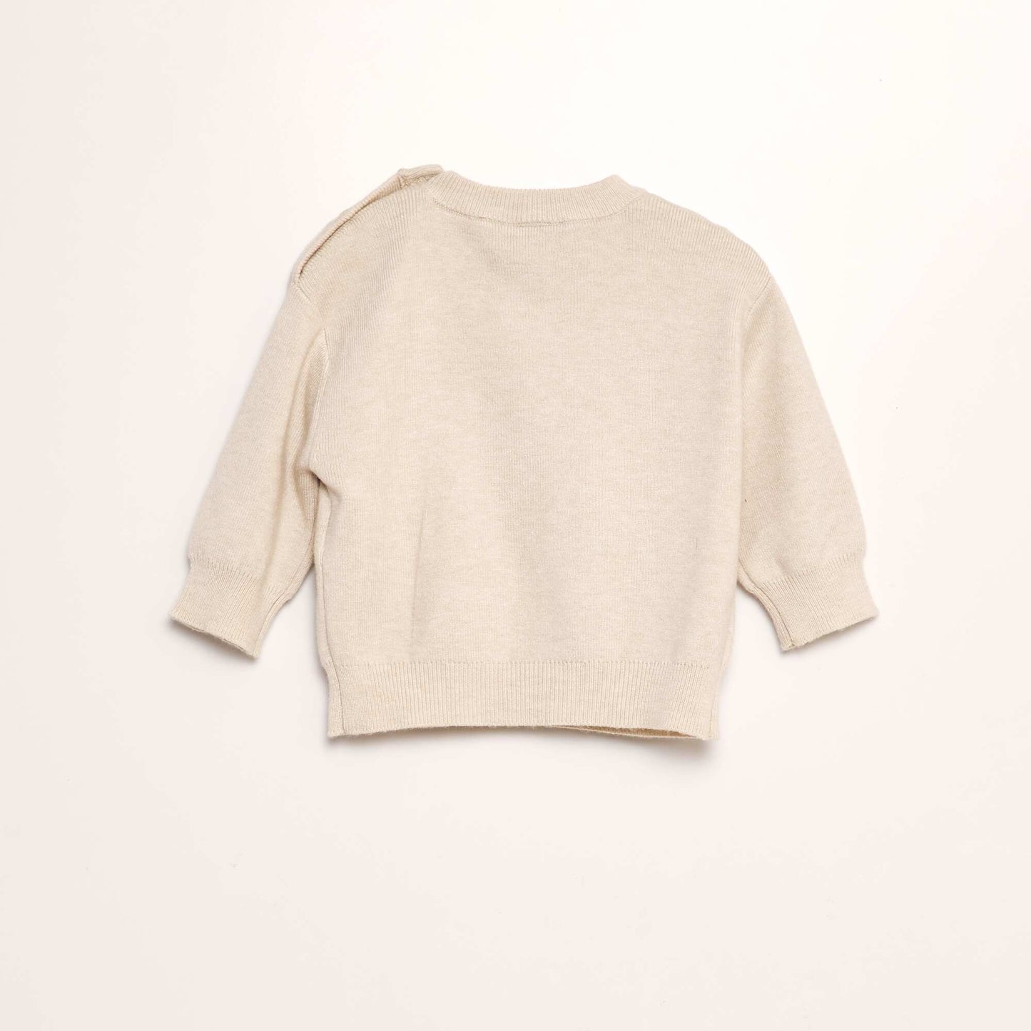 Fine-knit 'Mickey' embroidered jumper BEIGE