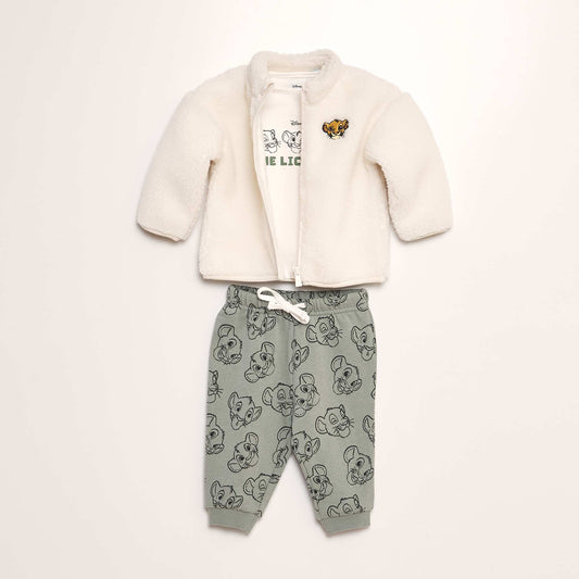 Disney T-shirt + trousers + jacket set - 3-piece set WHITE