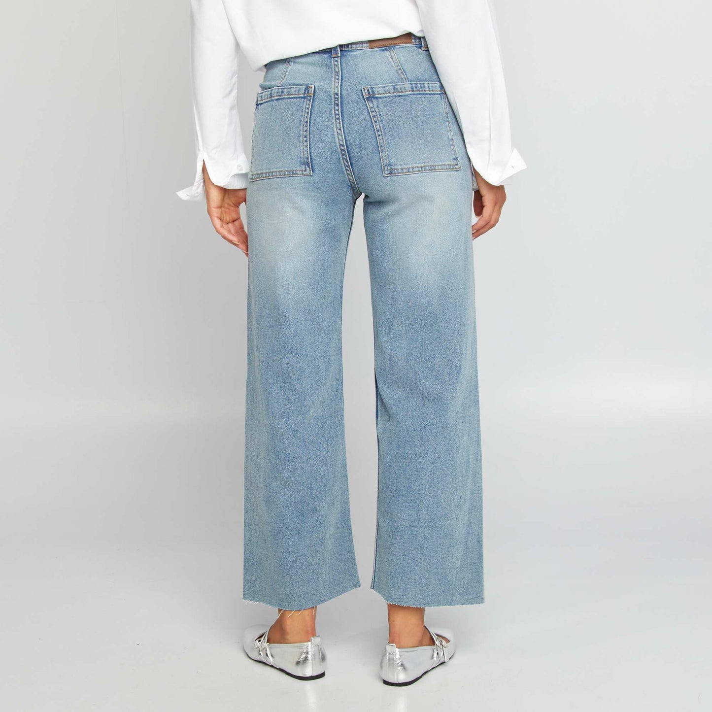 High-rise wide-leg jeans BLUE