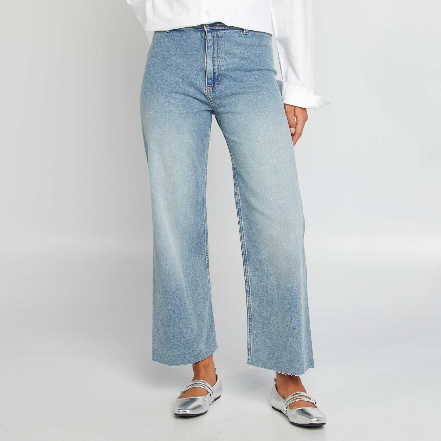 High-rise wide-leg jeans BLUE