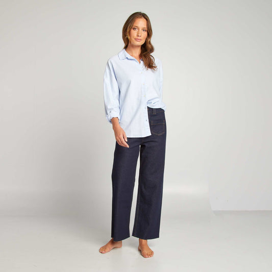 Wide-leg denim trousers - L28 BLUE