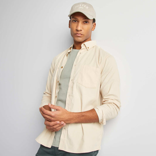 Corduroy shirt BEIGE