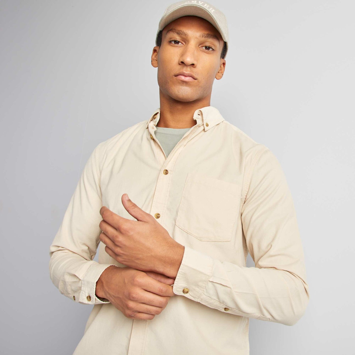 Corduroy shirt BEIGE