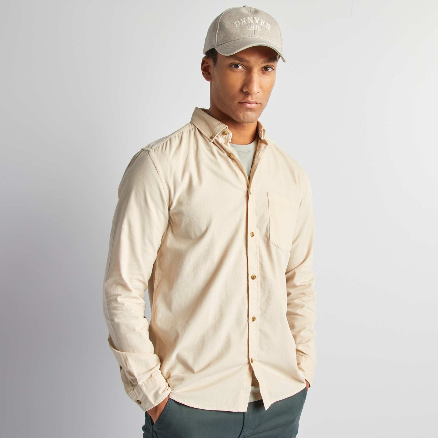 Corduroy shirt BEIGE