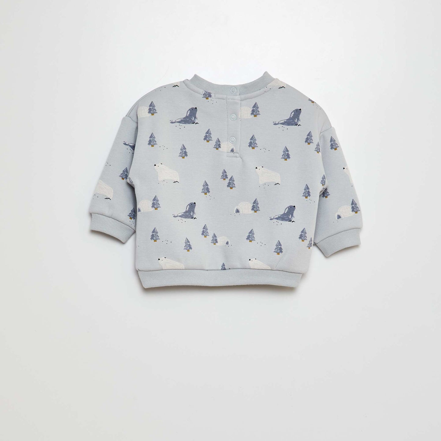 'Sea ice' print sweater BLUE