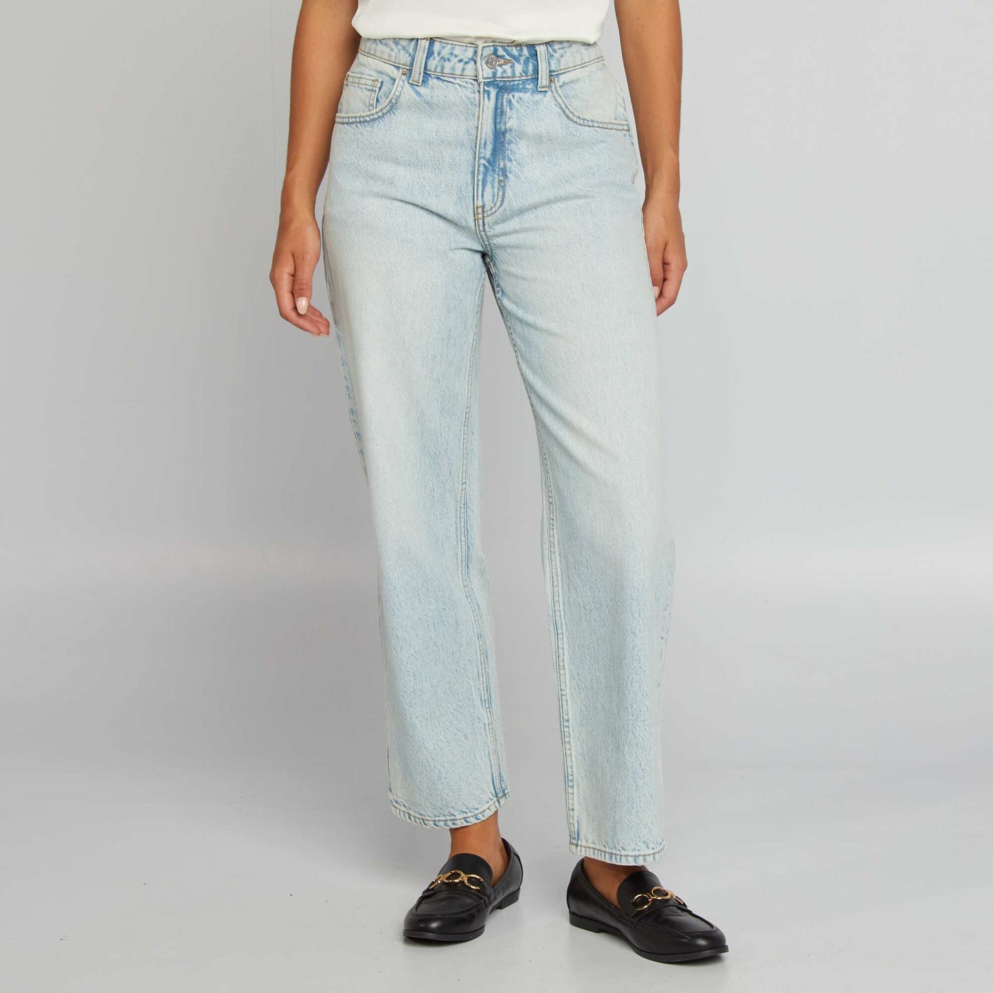 High-rise straight jeans BLUE