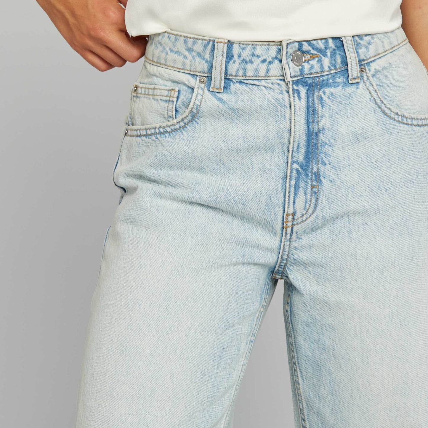 High-rise straight jeans BLUE