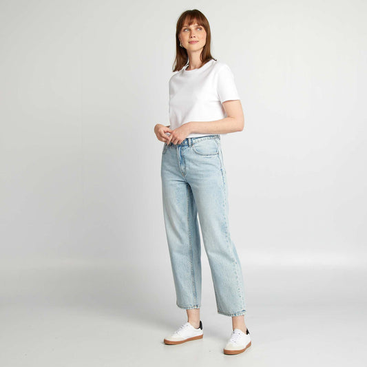 High-rise straight jeans BLUE