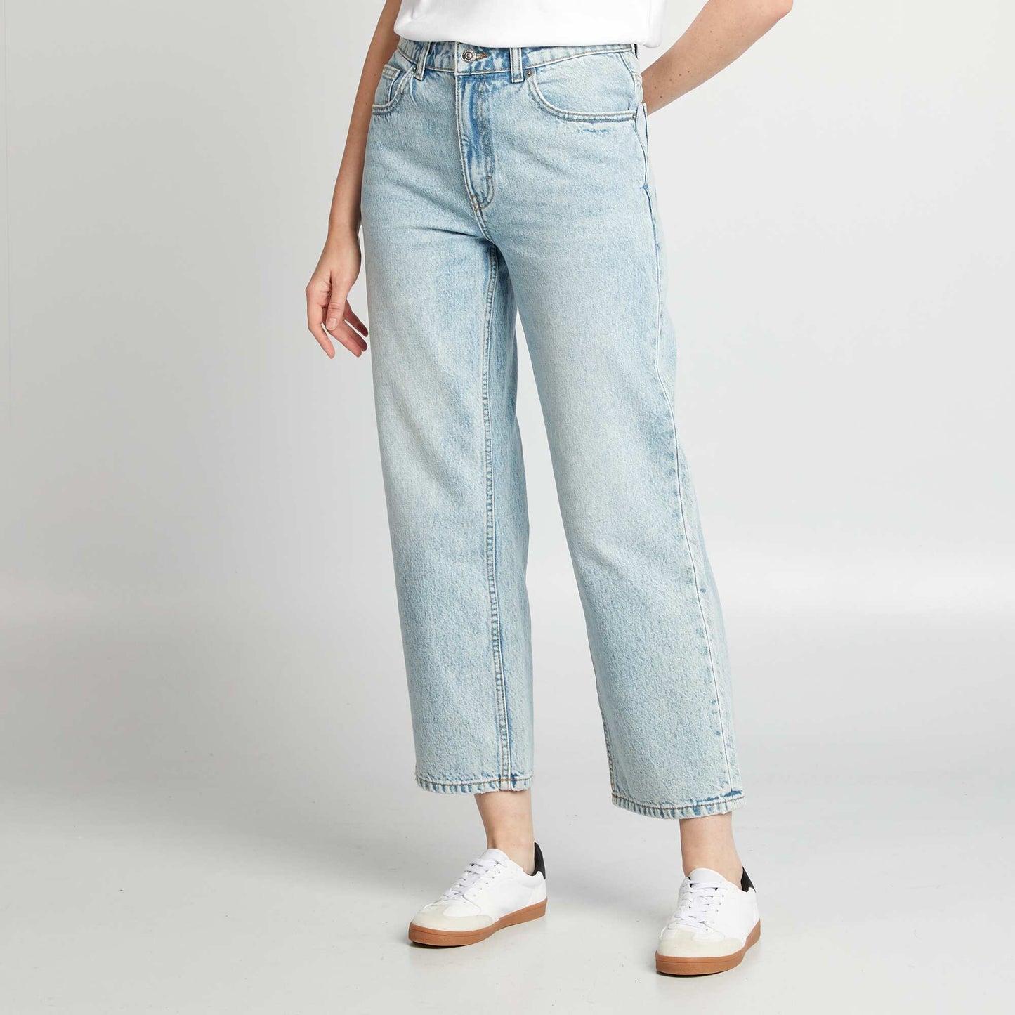 High-rise straight jeans BLUE