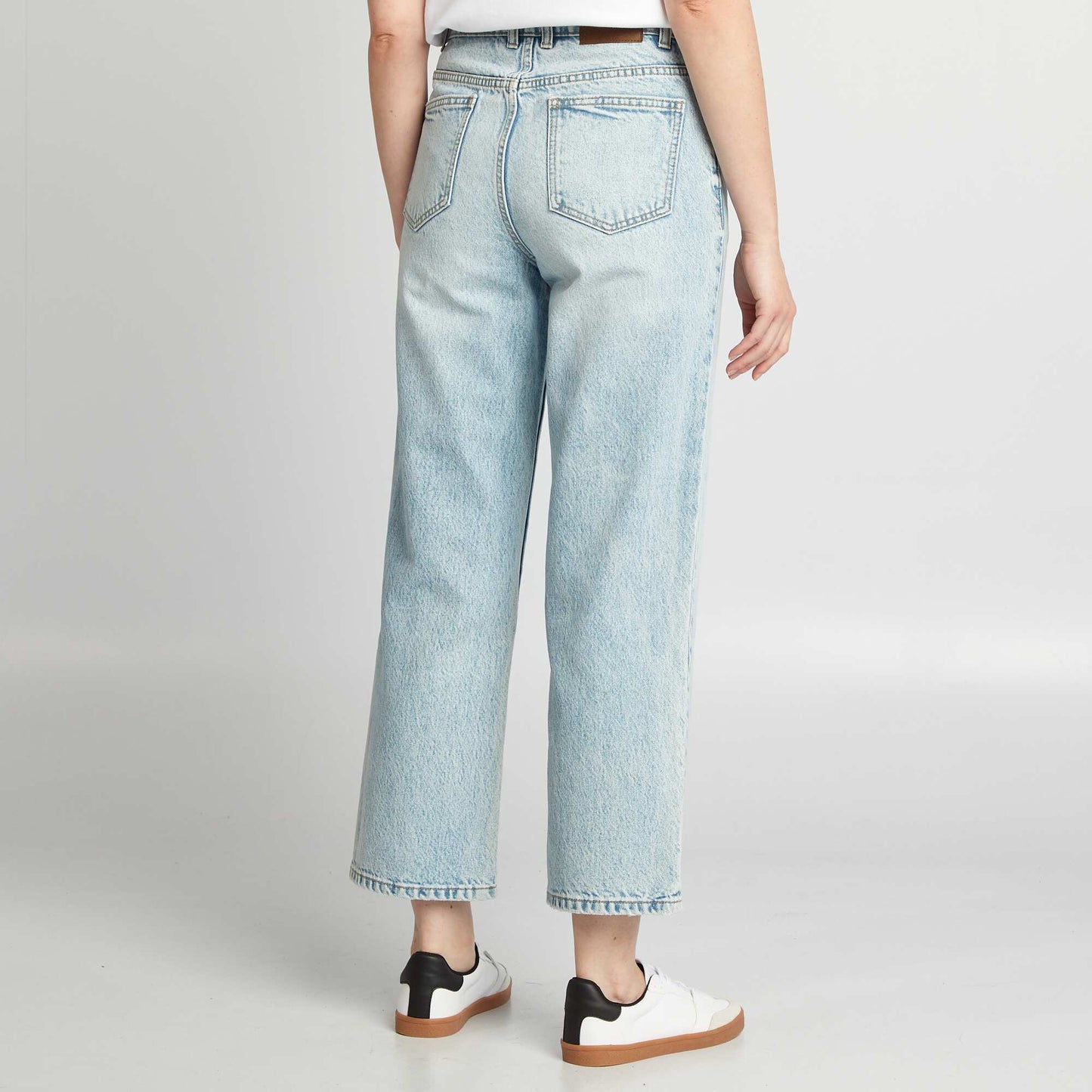 High-rise straight jeans BLUE