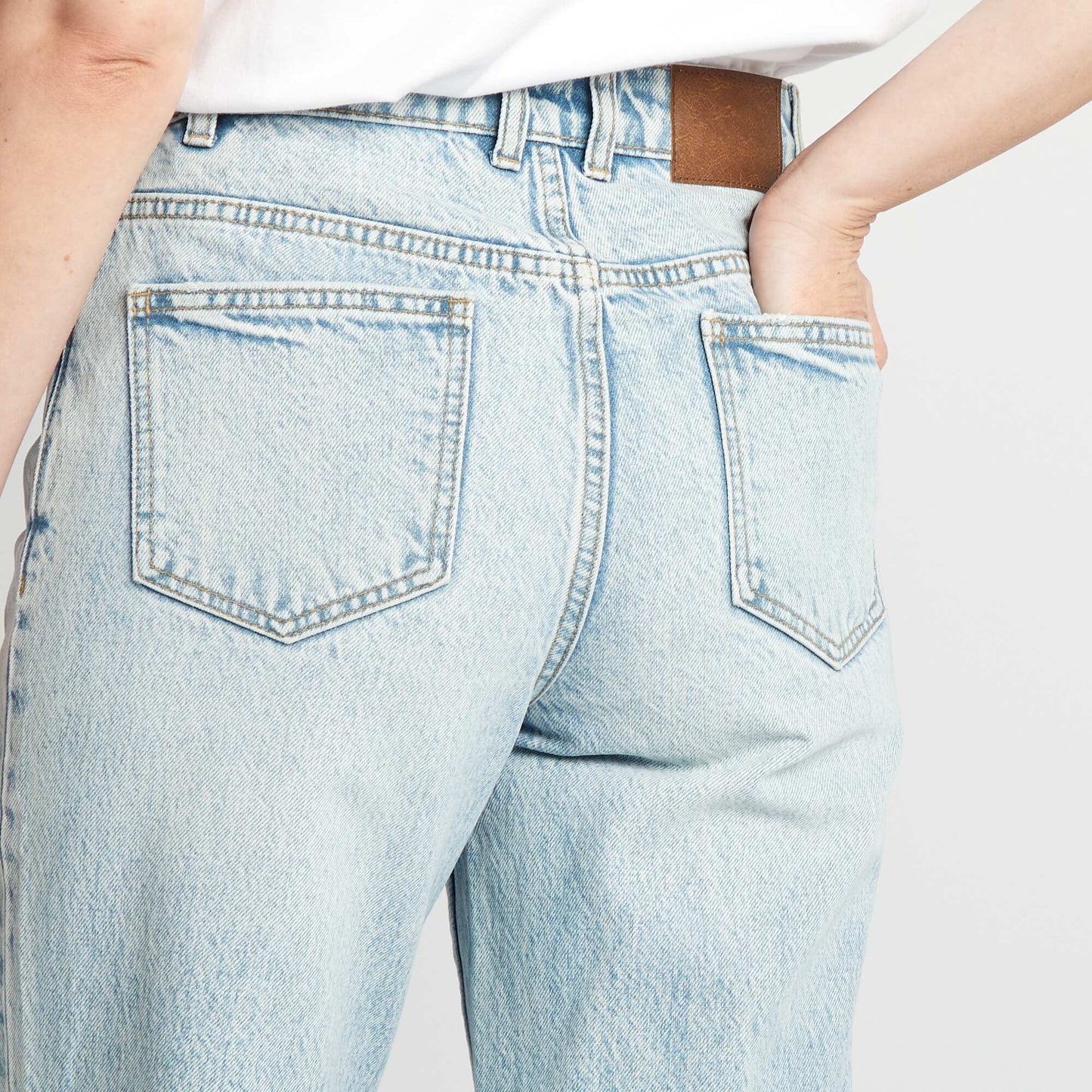 High-rise straight jeans BLUE