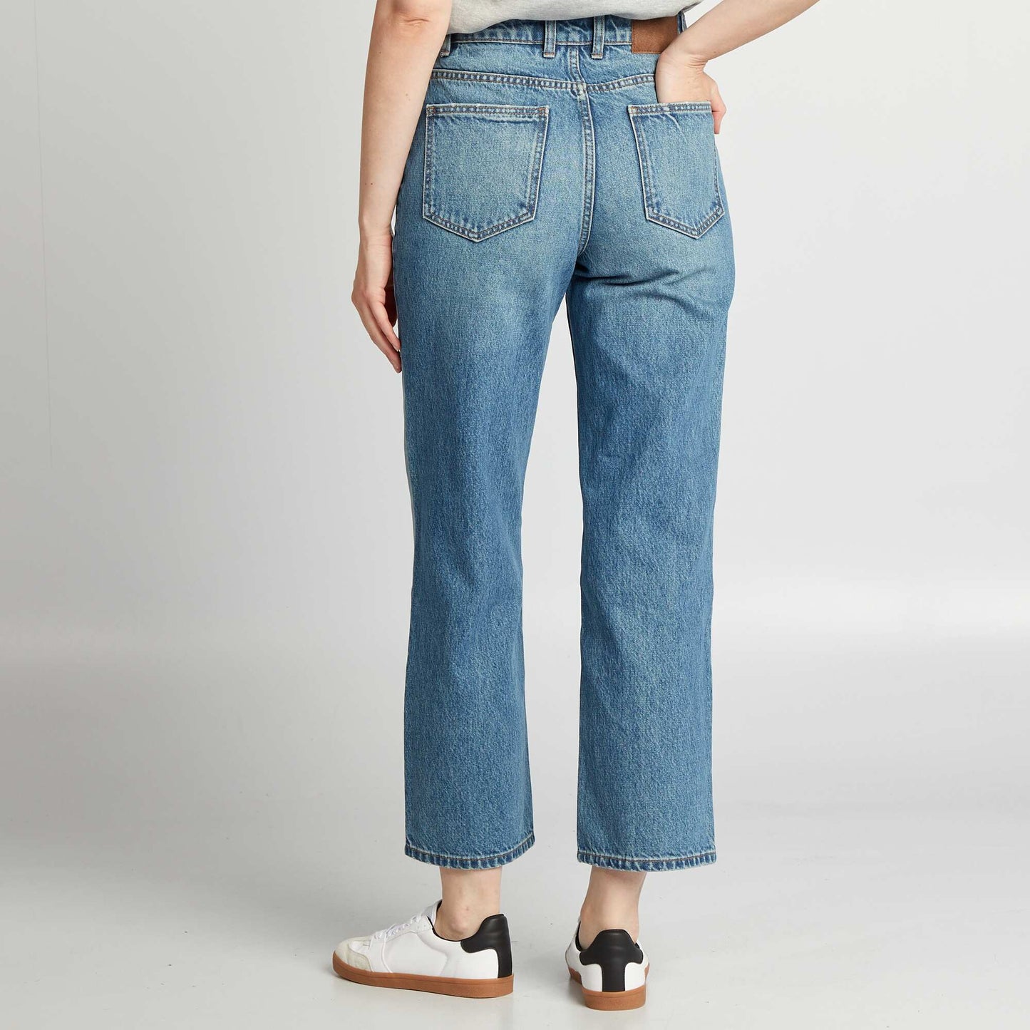 High-rise straight jeans BLUE