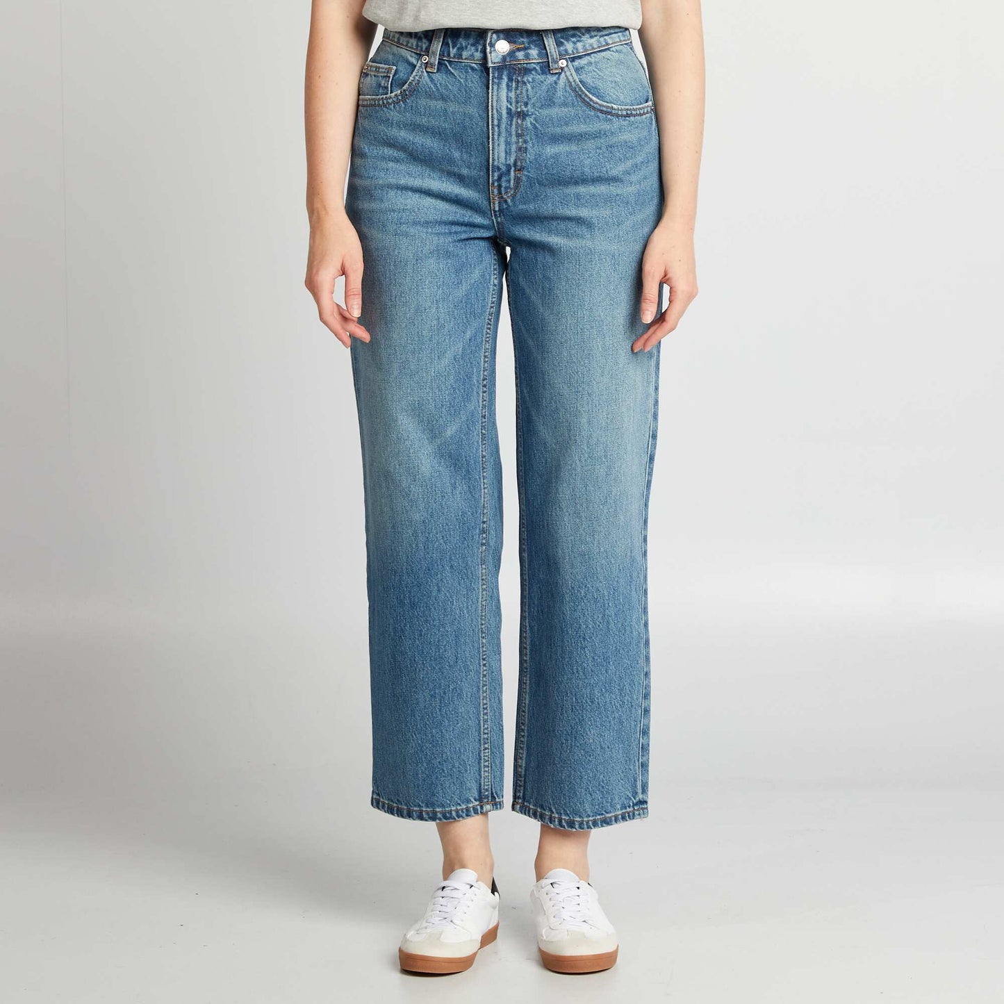 High-rise straight jeans BLUE