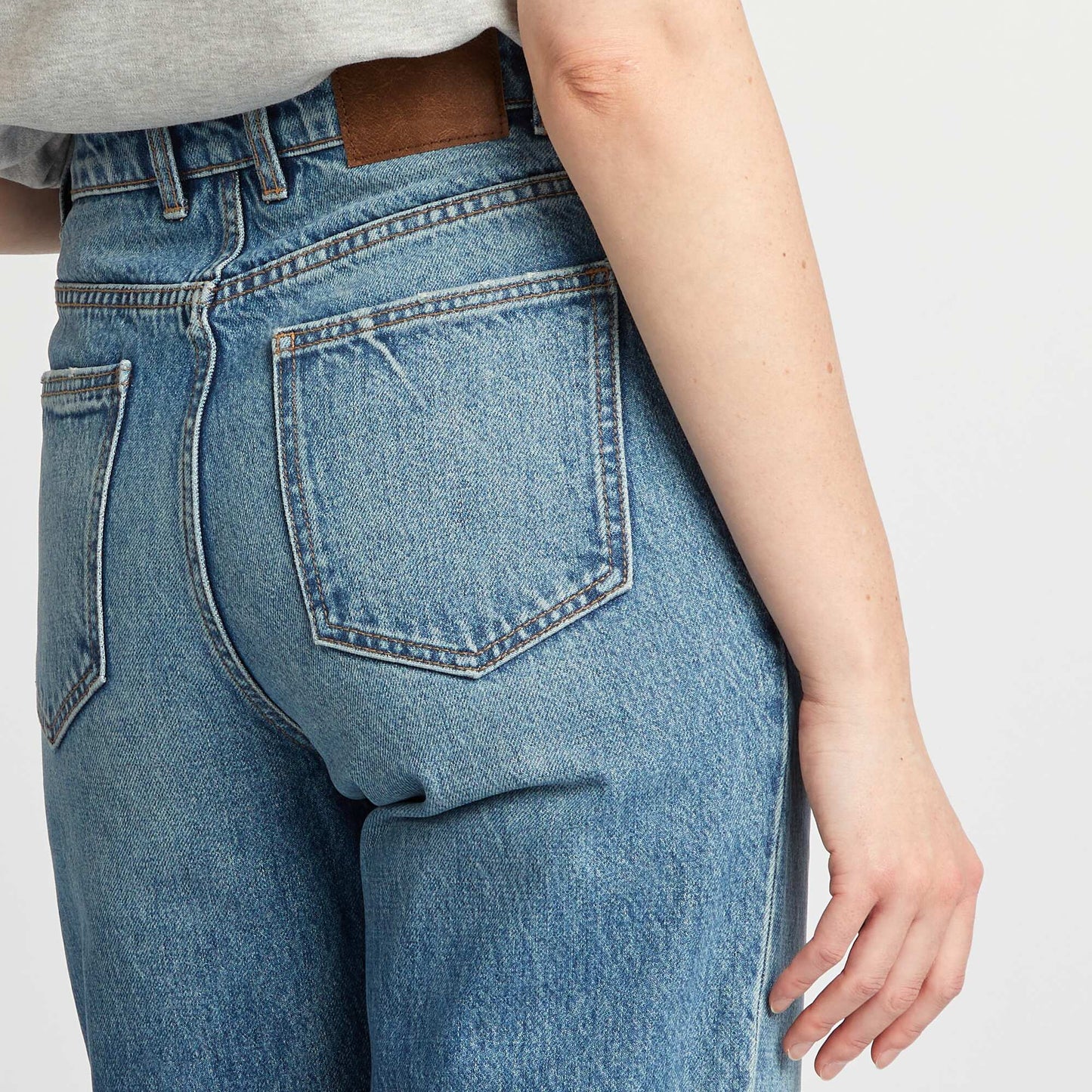 High-rise straight jeans BLUE