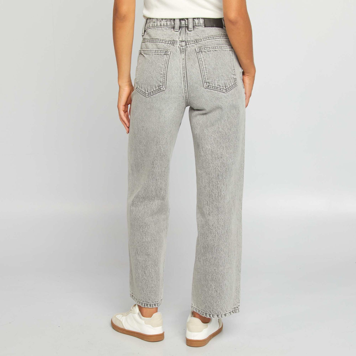 High-rise straight jeans GREY