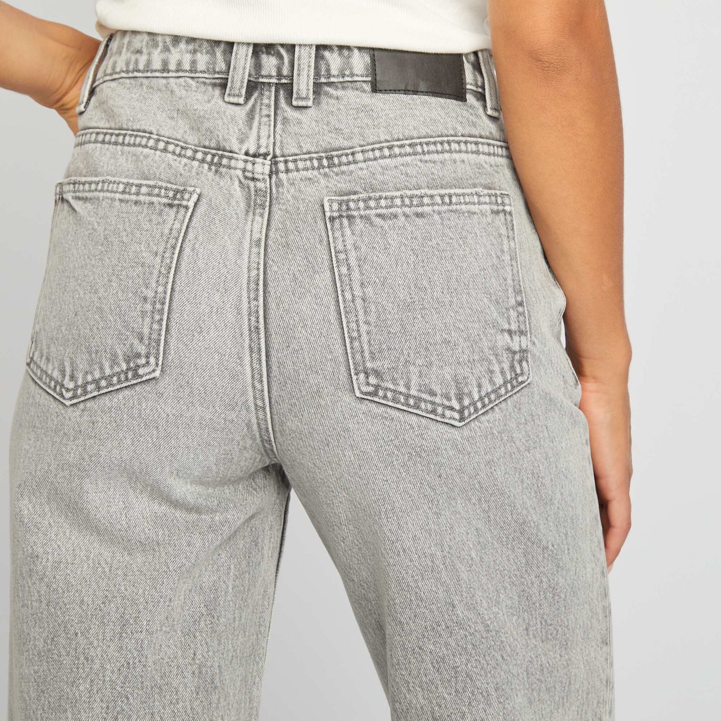 High-rise straight jeans GREY