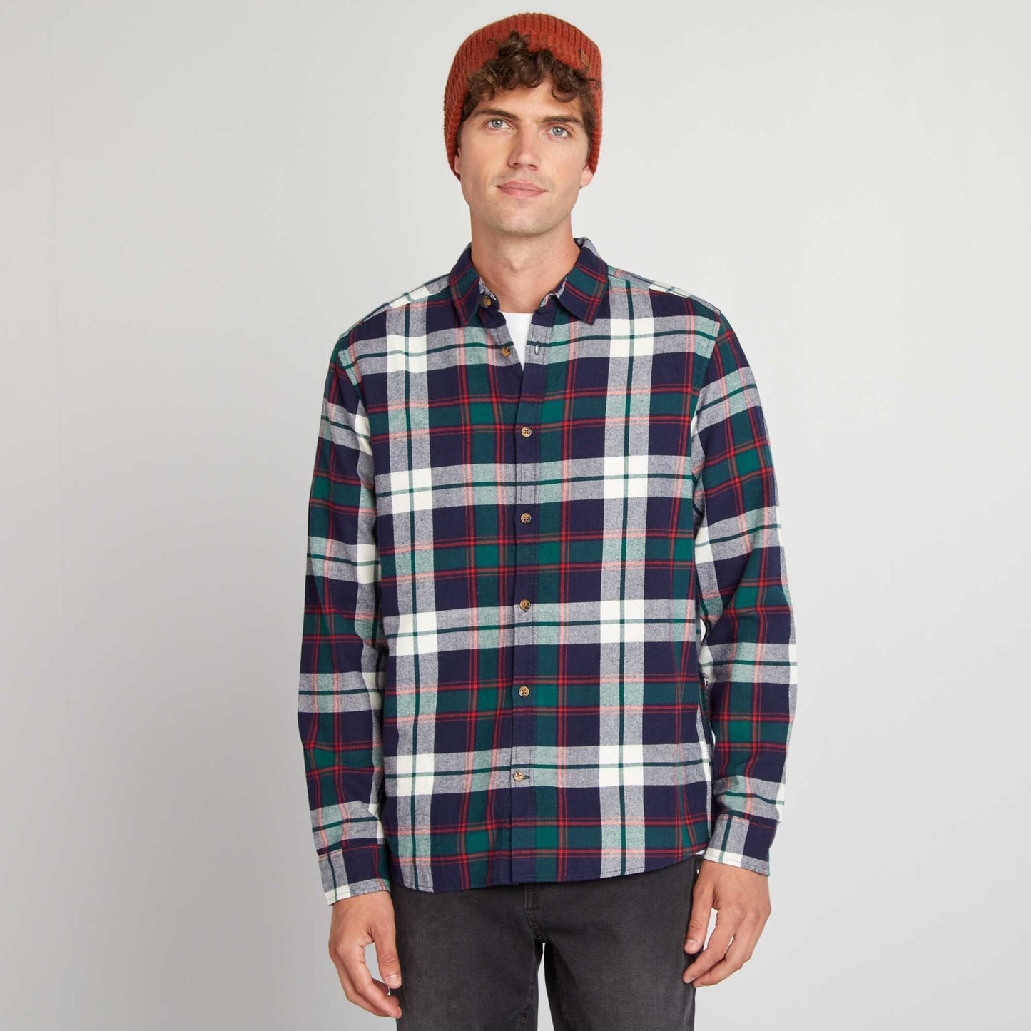 Checked shirt BLUE