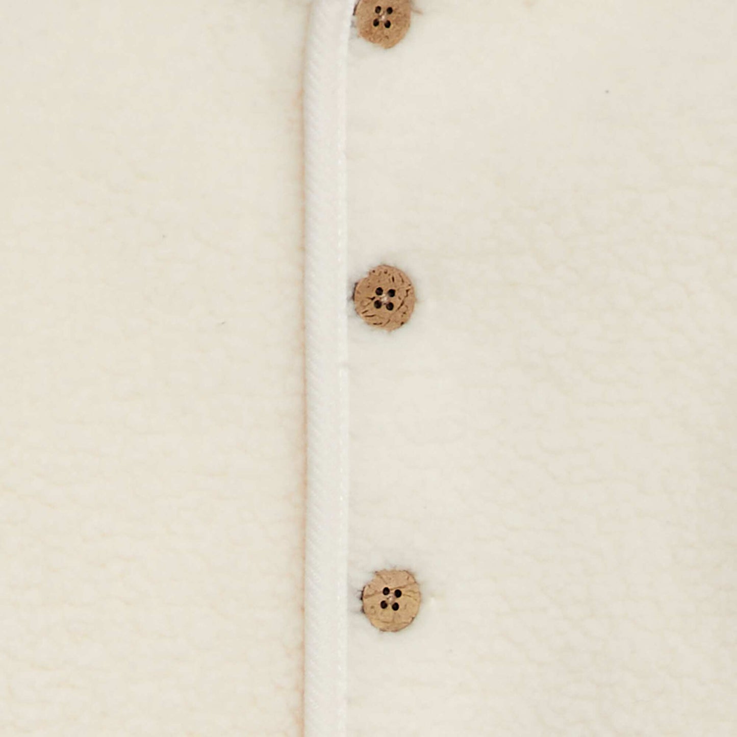 Sheepskin-effect hooded cardigan WHITE