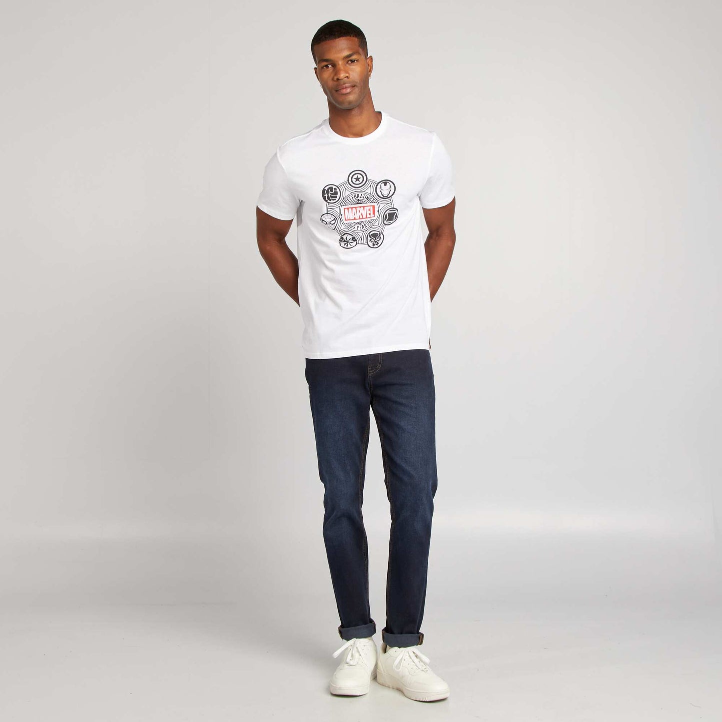 Marvel print T-shirt WHITE