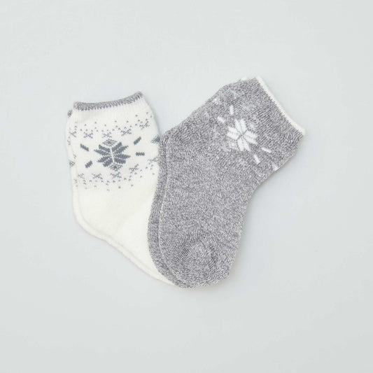 Thermal socks - pack of 2 WHITE