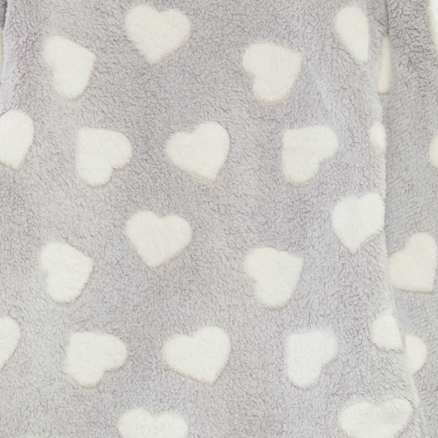 Warm heart print pyjamas - 2-piece set GREY