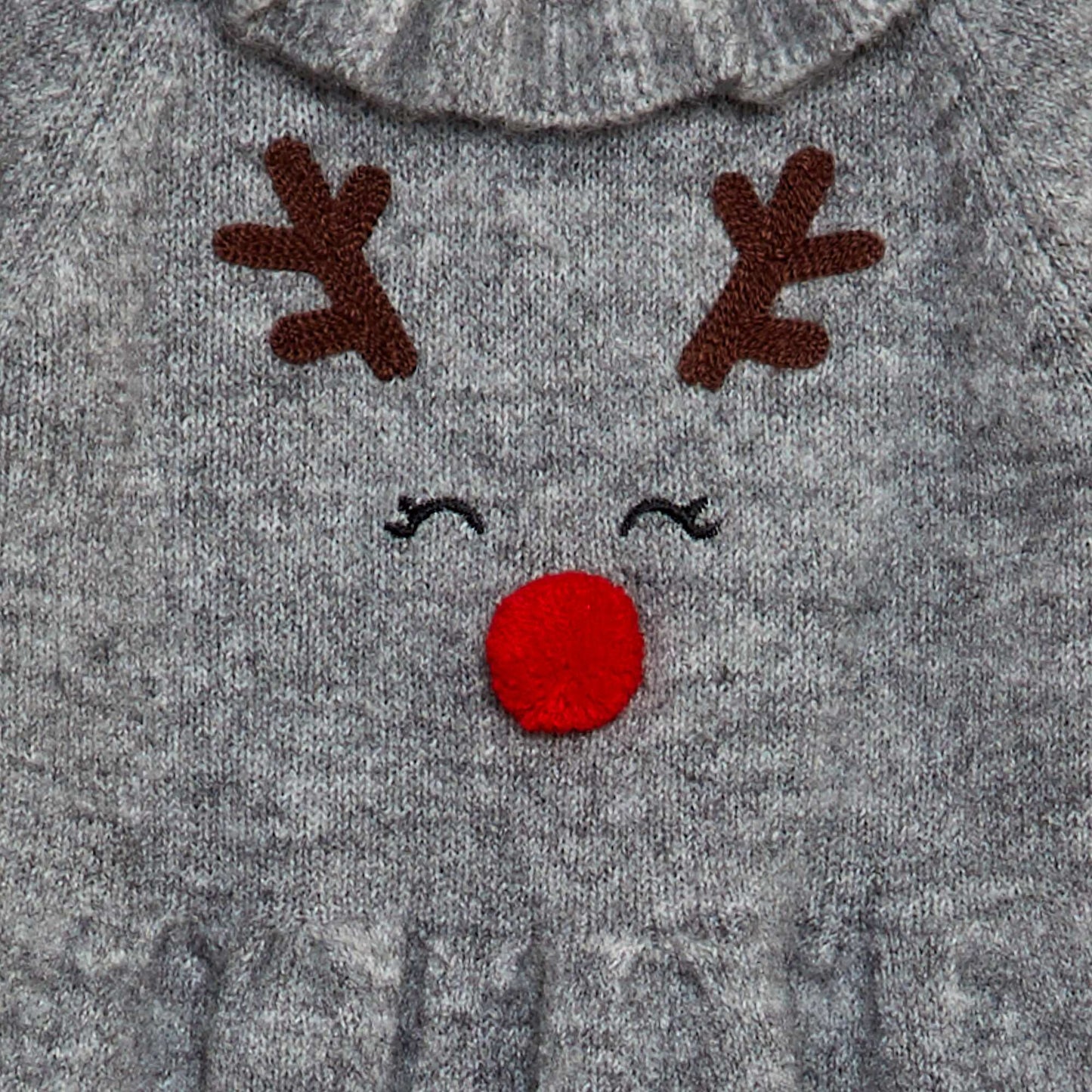 Knit dress with Christmas design GREY