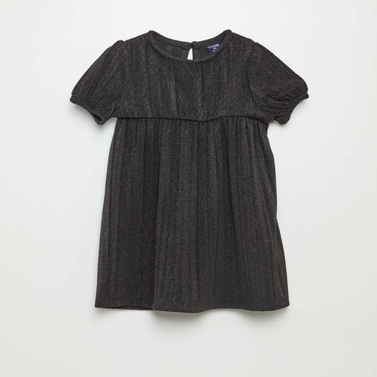 Short stretch knit dress black