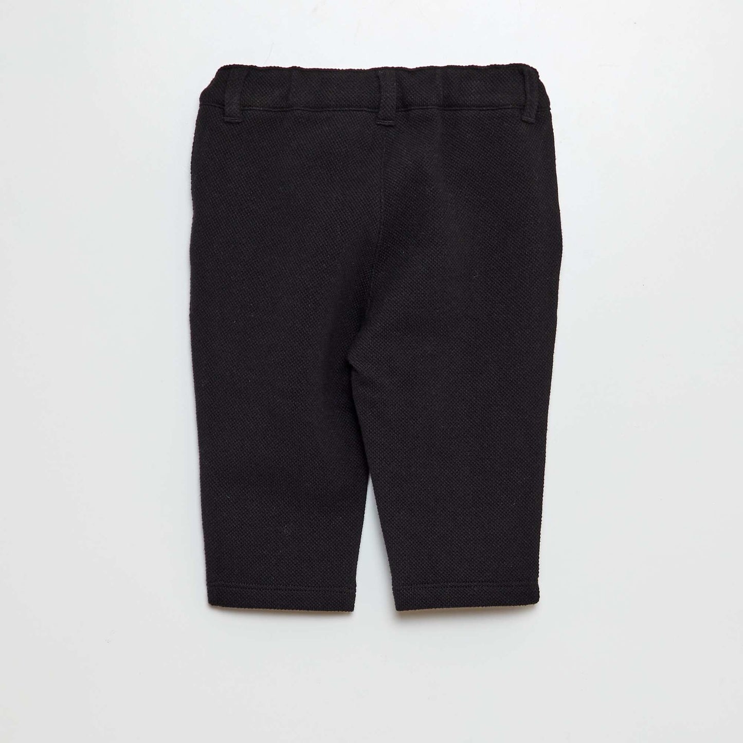 Chino-style knit trousers black