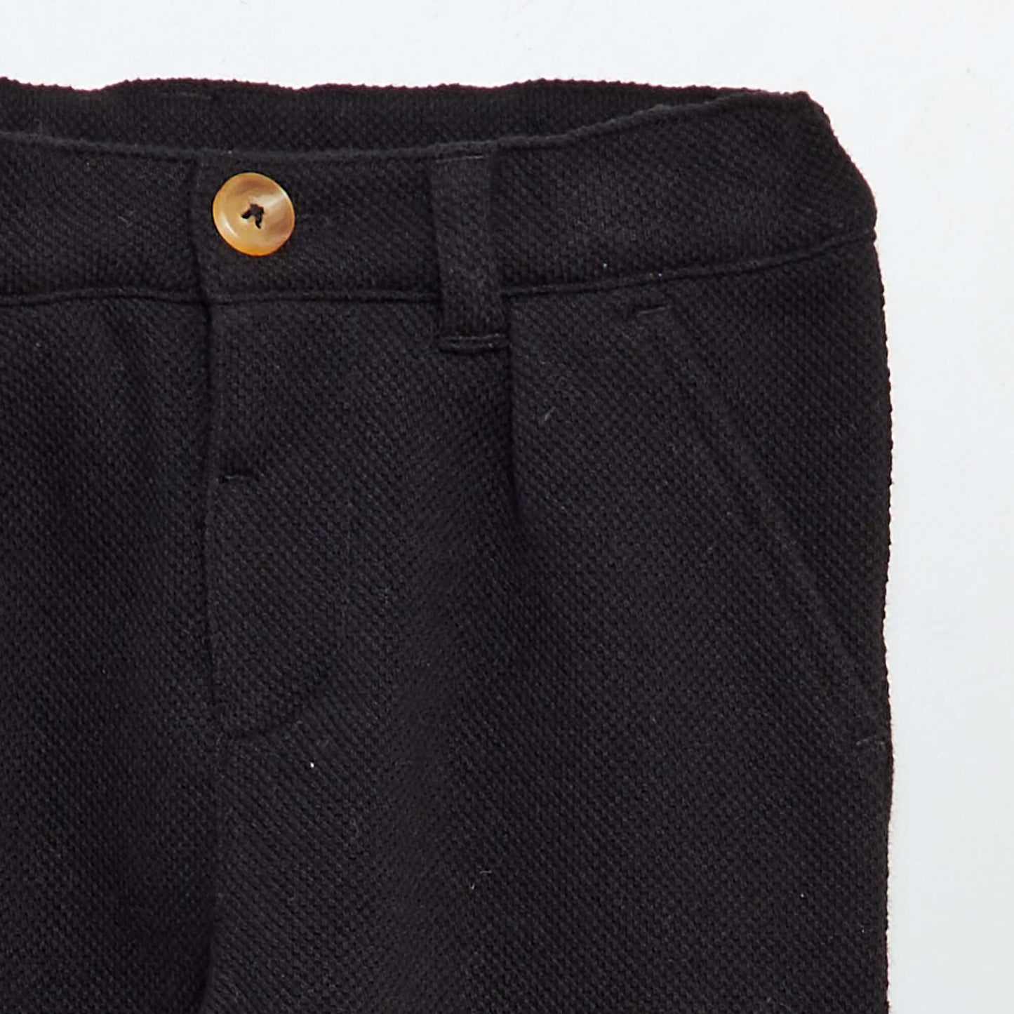 Chino-style knit trousers black