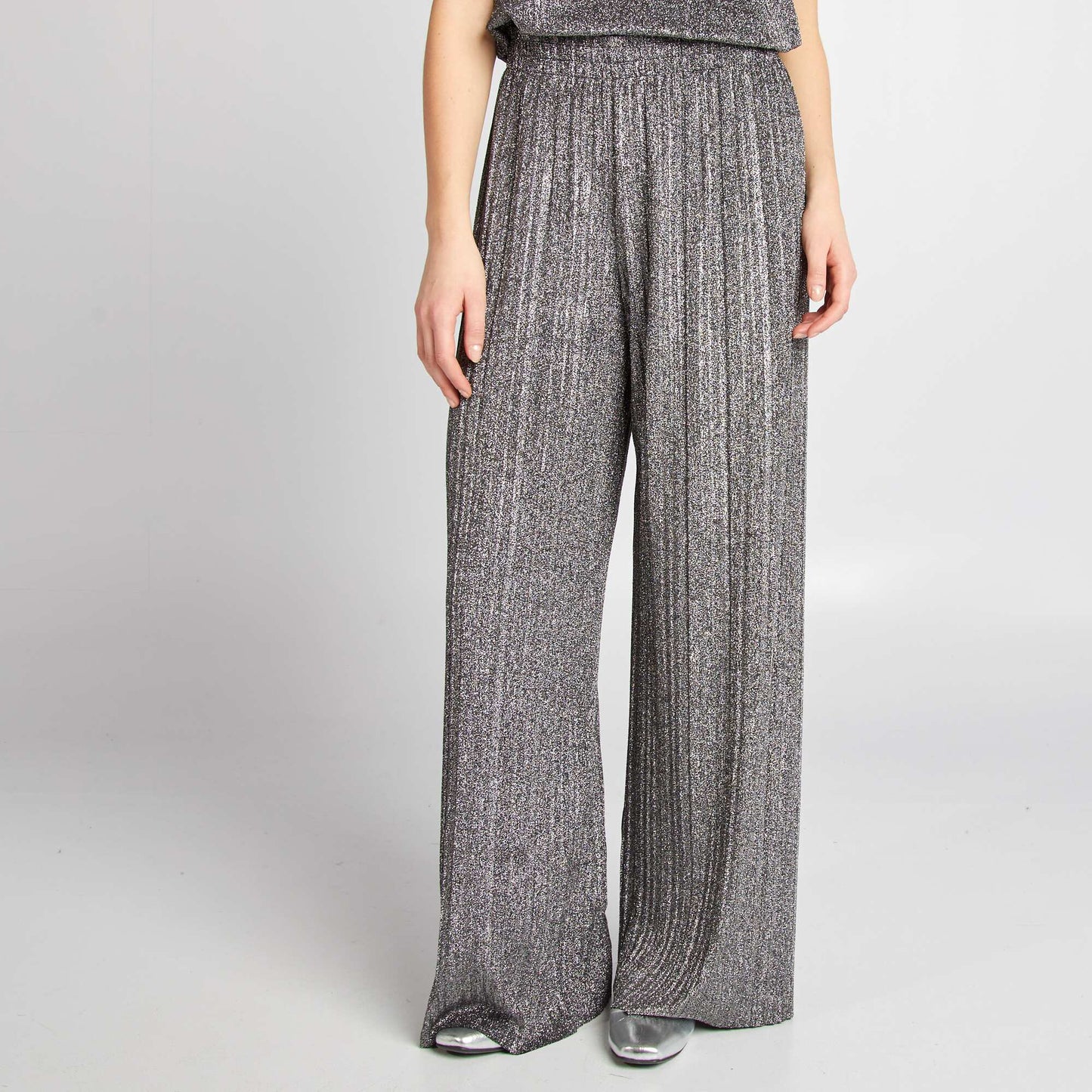 Kiss knit fabric trousers GREY