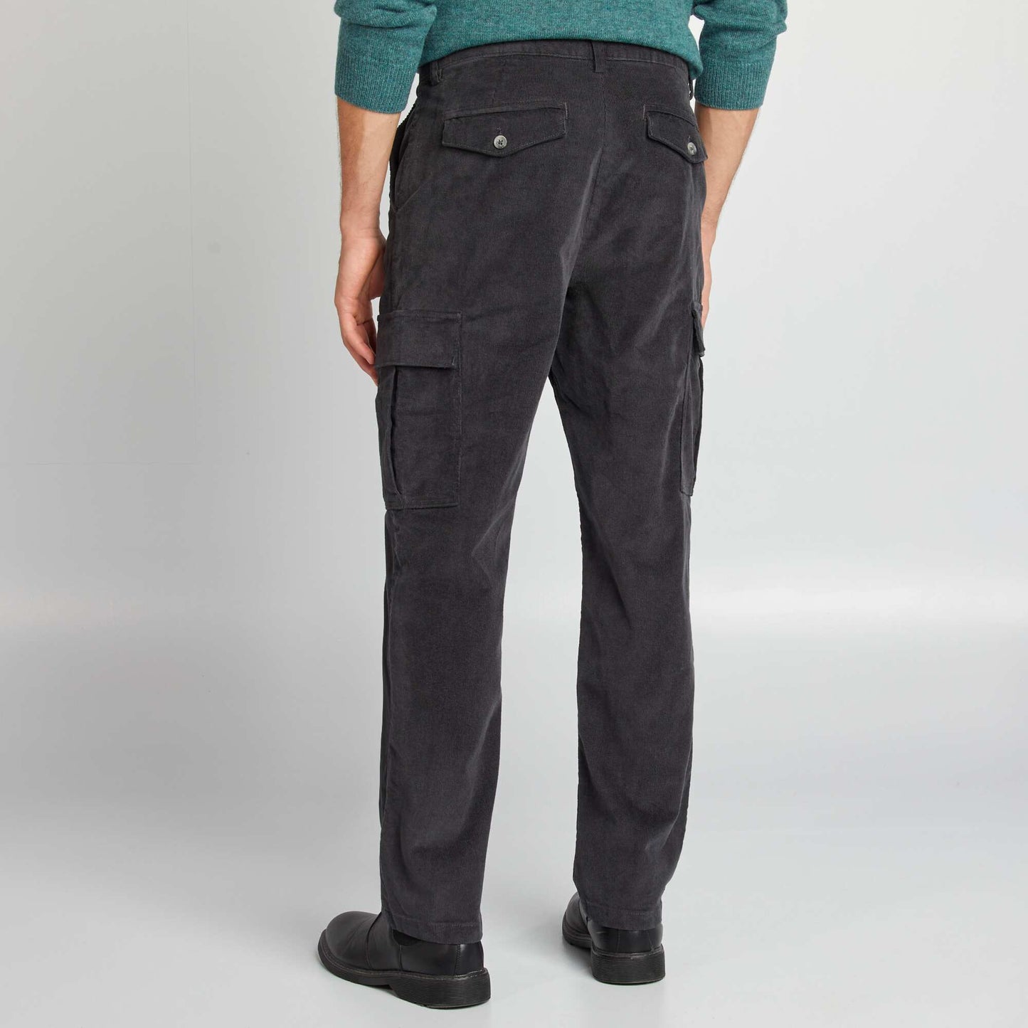 Corduroy trousers BLACK