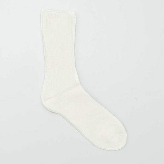 Pair of wool and cashmere blend socks WHITE