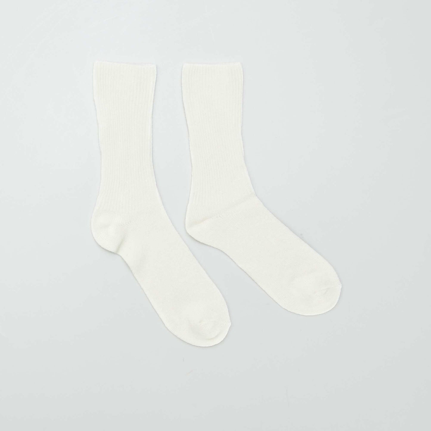 Pair of wool and cashmere blend socks WHITE