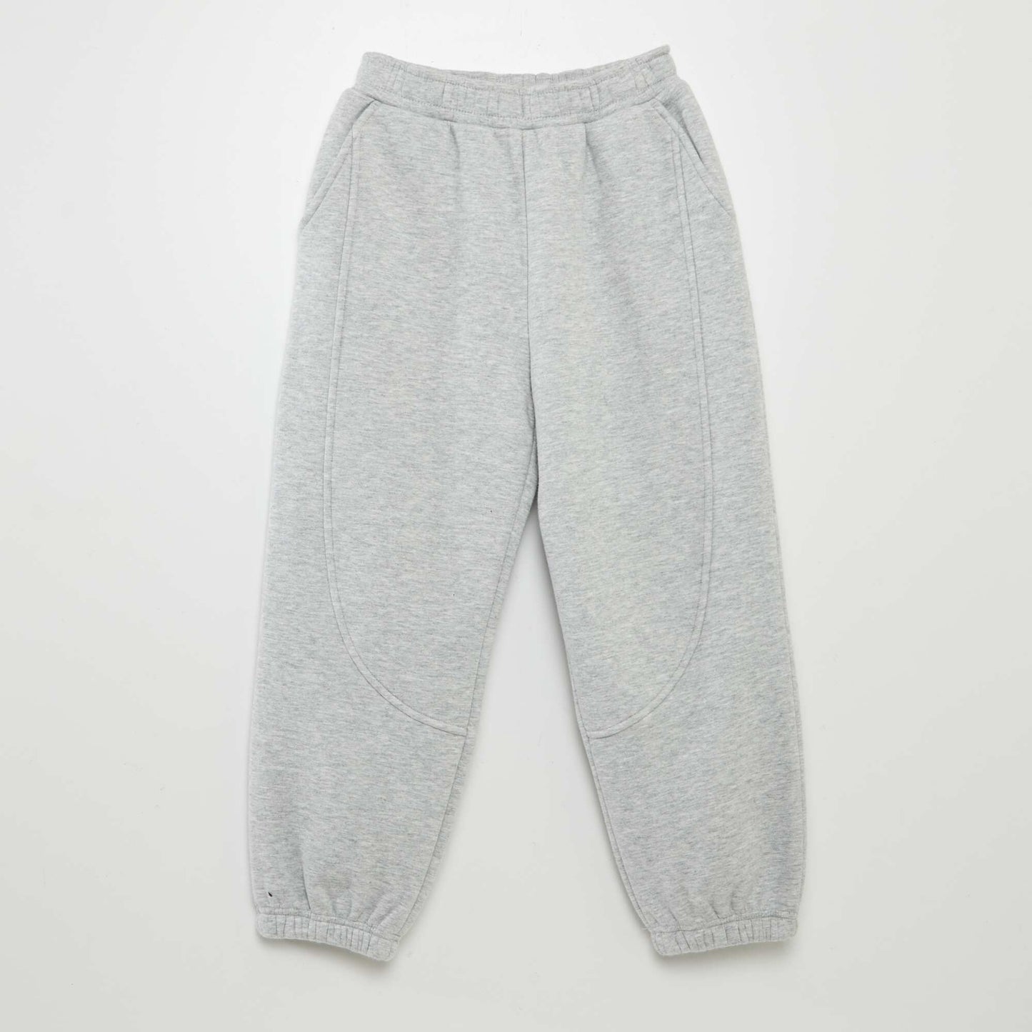 Fleece-lined sweatshirt fabric joggers GREY