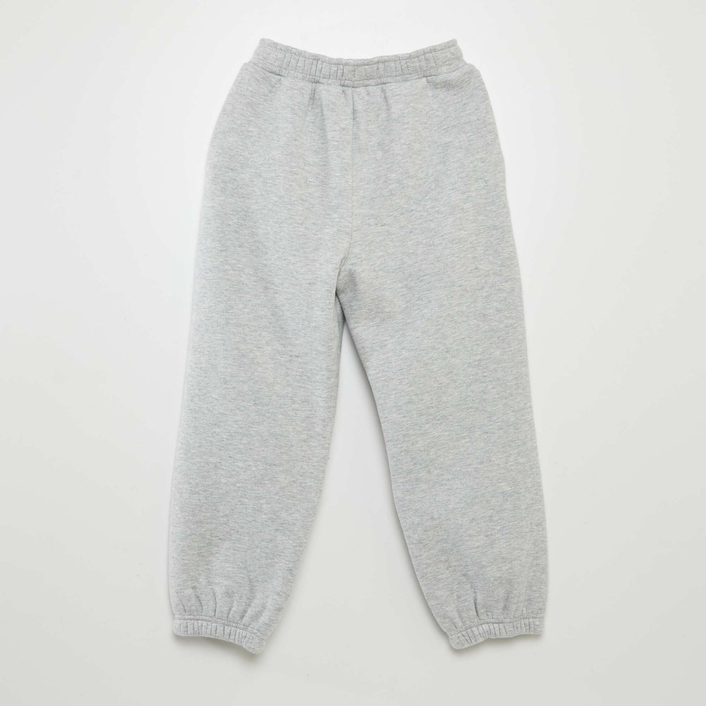 Fleece-lined sweatshirt fabric joggers GREY