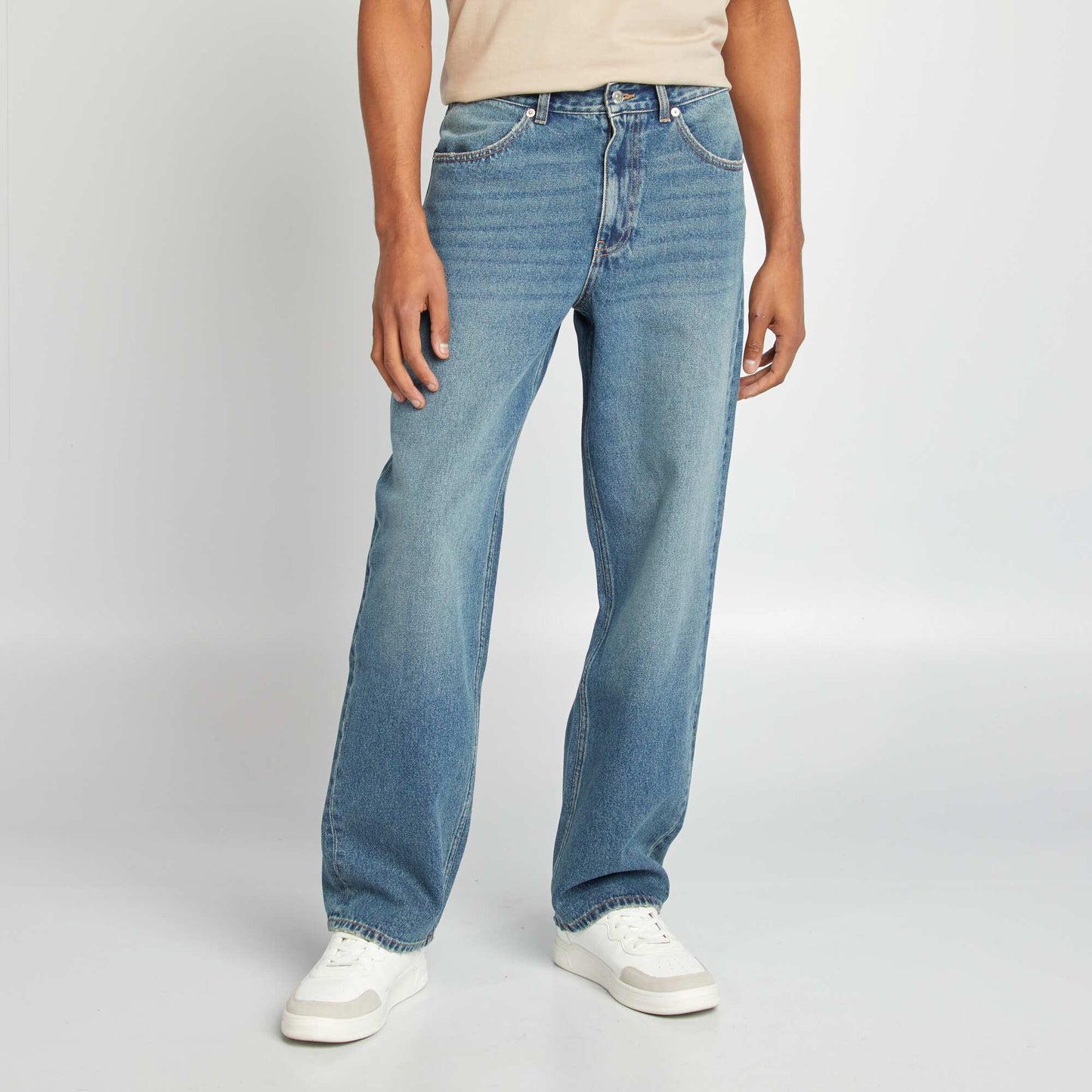 5-pocket relaxed regular-fit jeans BLUE