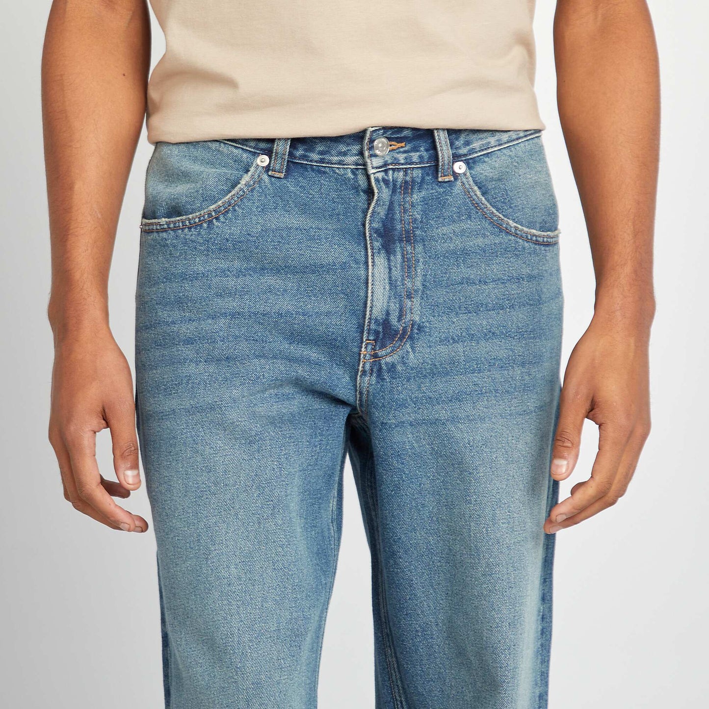 5-pocket relaxed regular-fit jeans BLUE