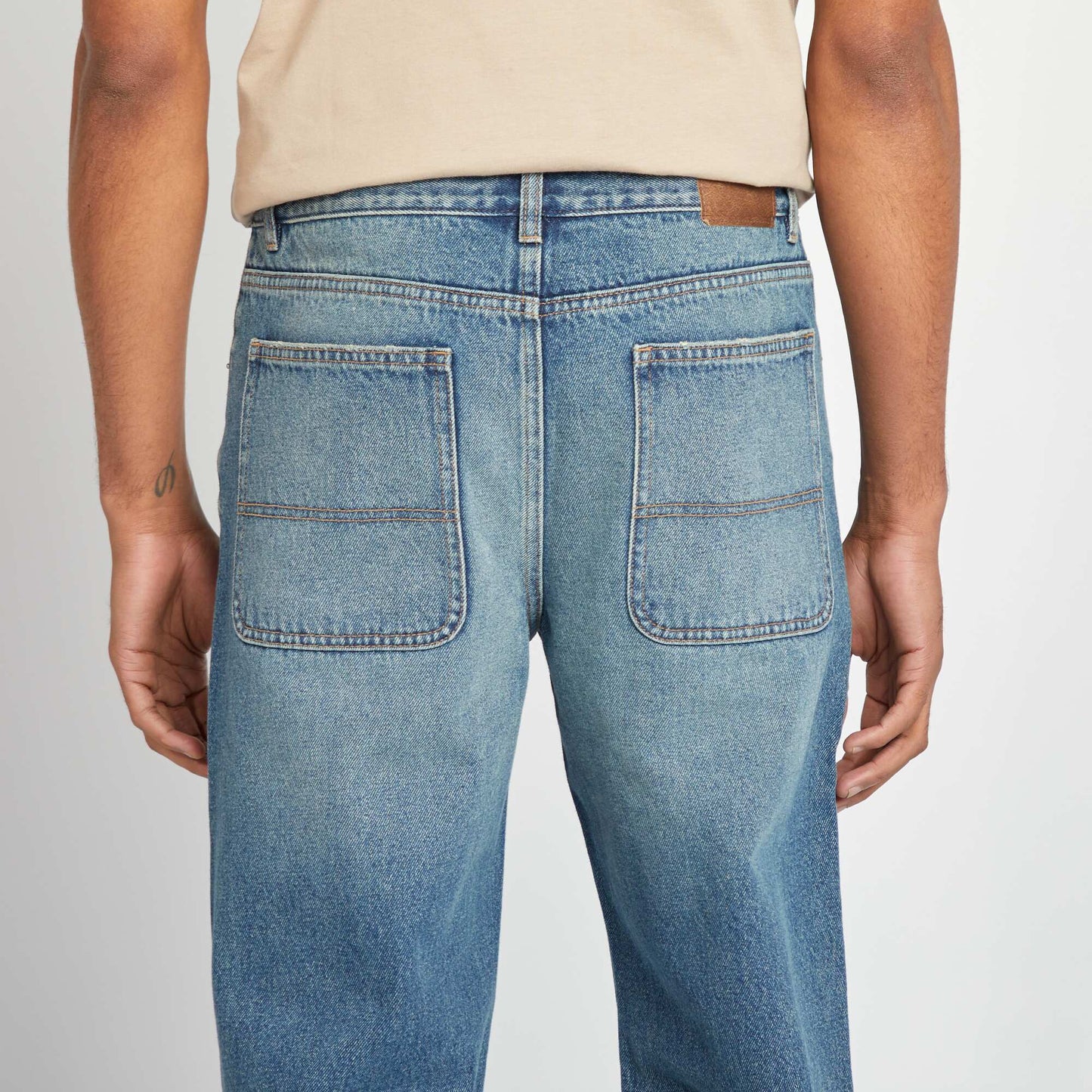 5-pocket relaxed regular-fit jeans BLUE