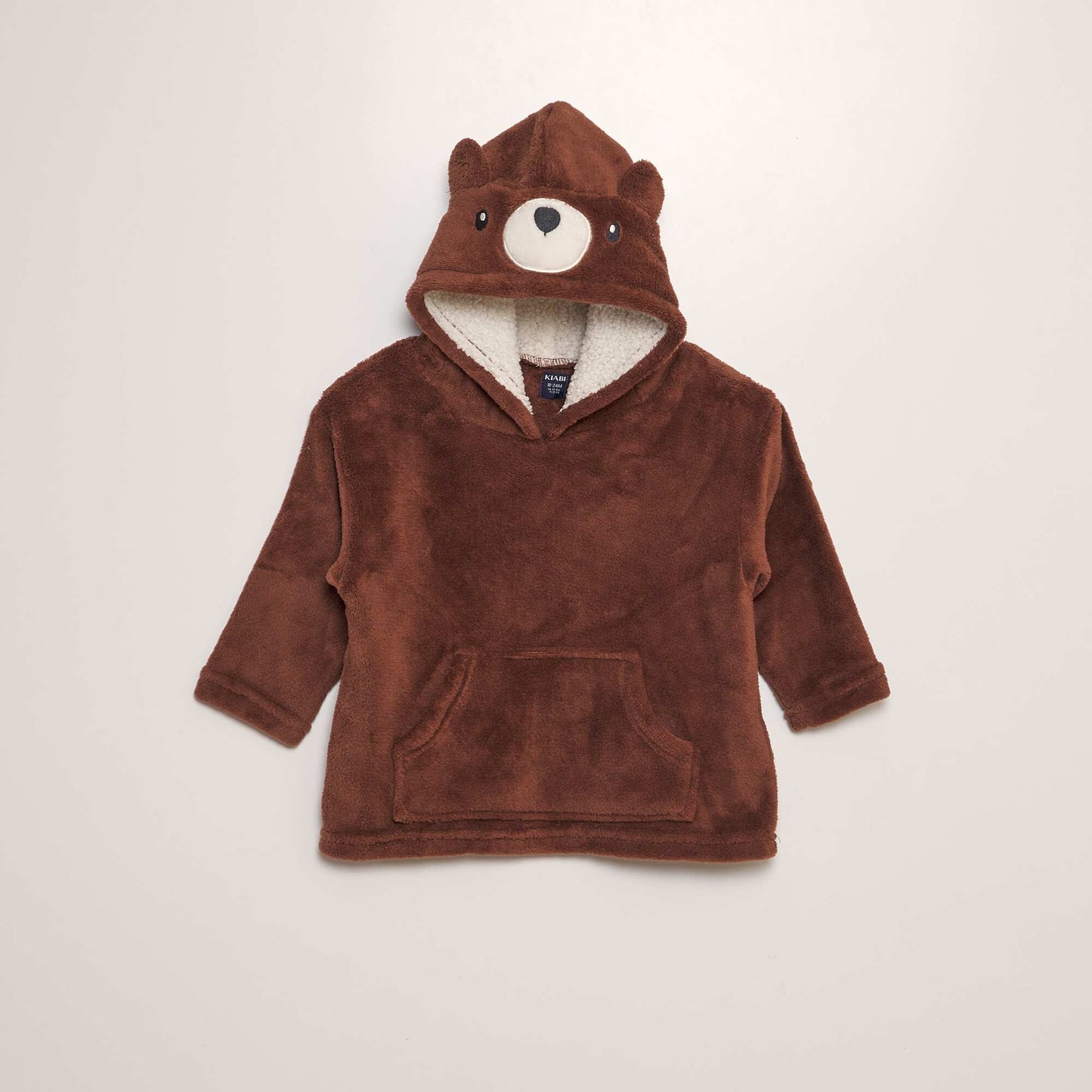 Fleece hoodie BROWN