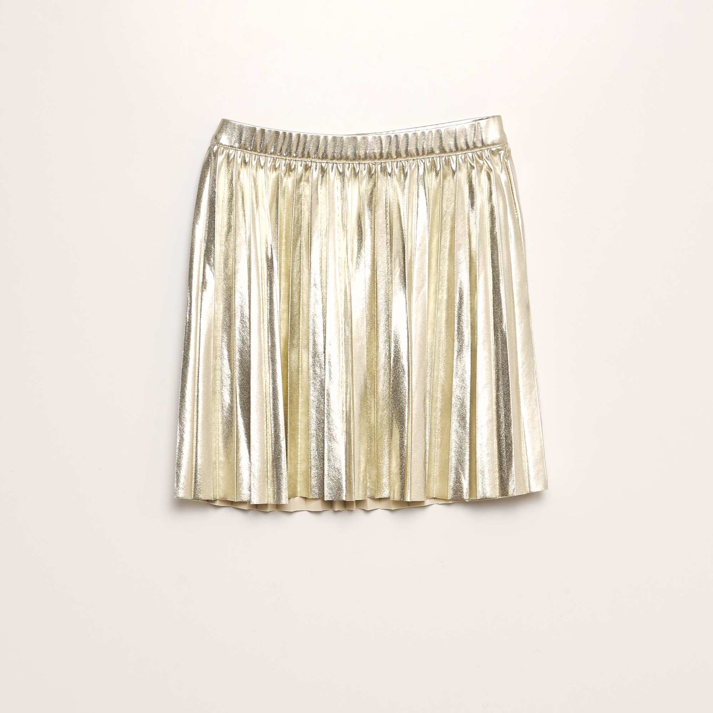 Metallic pleated skirt YELLOW