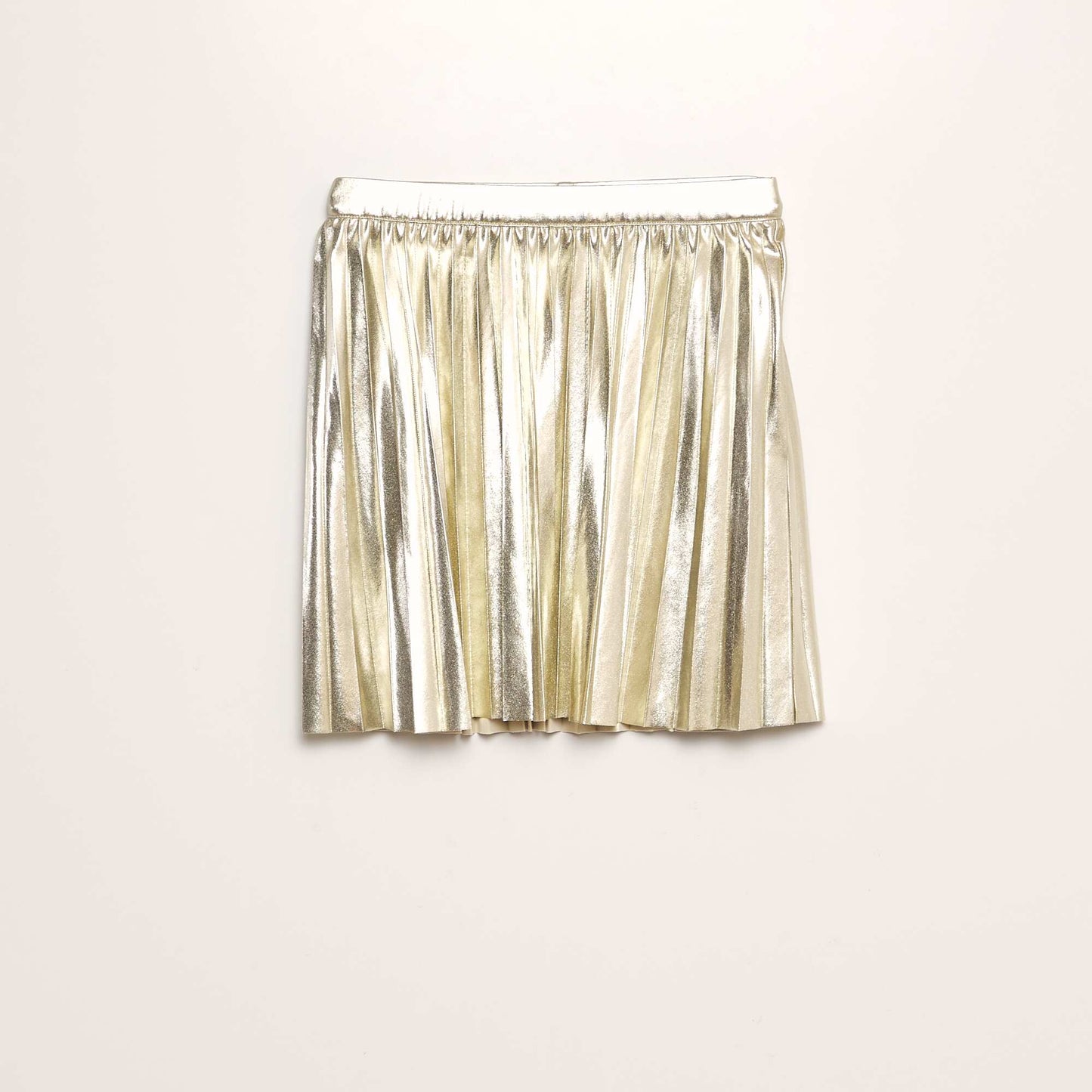 Metallic pleated skirt YELLOW