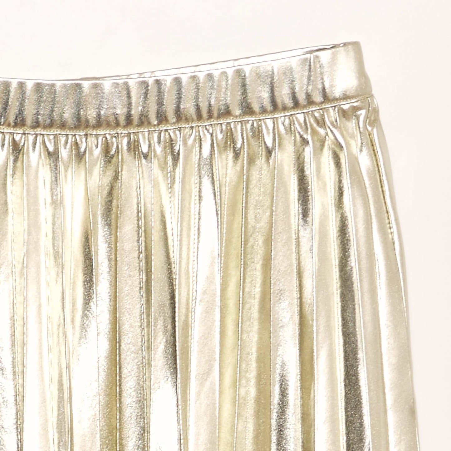 Metallic pleated skirt YELLOW