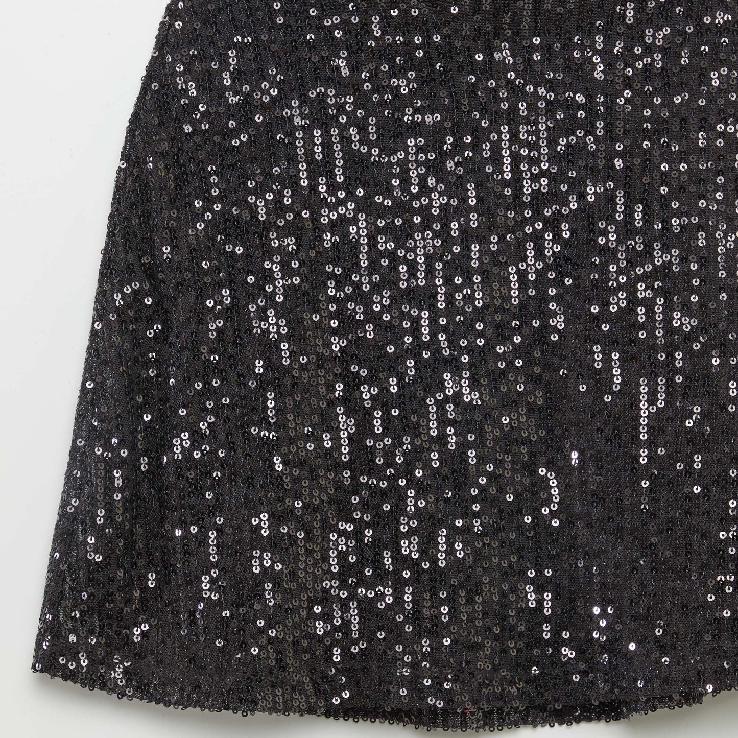 A-line sequined skirt BLACK